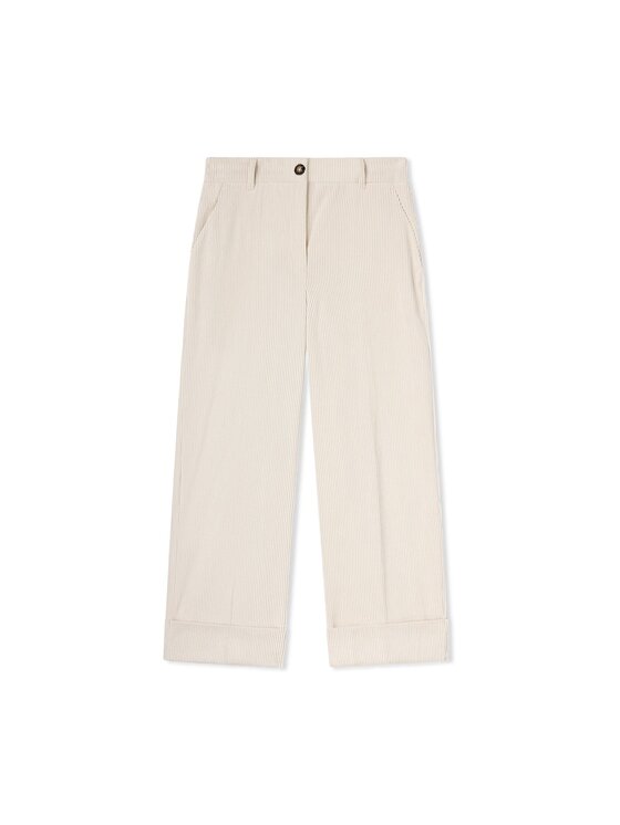 Motivi Motivi Pantaloni di tessuto P08TQ005034N011 Bianco Regular Fit