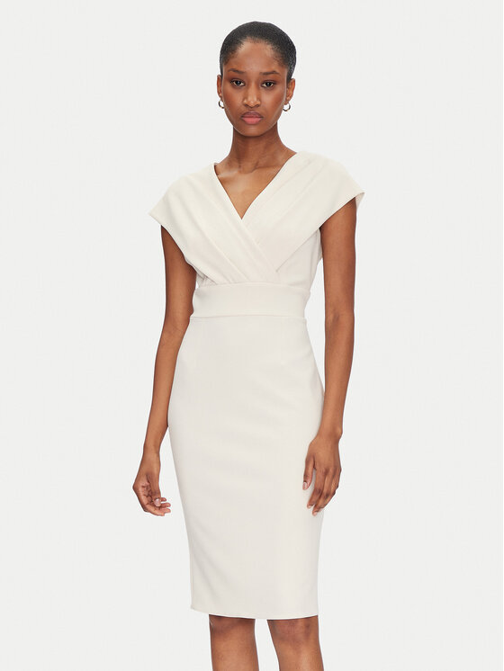 Rinascimento Rinascimento Rochie cocktail CFC0122760003 Bej Regular Fit