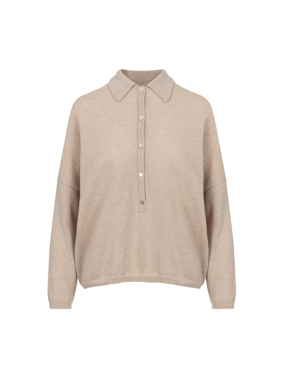 Deni Cler Milano Deni Cler Milano Sweter T-DC-S483-F5-90-13-1 Beżowy Regular Fit