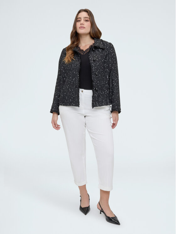 Fiorella Rubino Fiorella Rubino Płaszcz zimowy R005T001326N0Z3 Czarny Boxy Fit