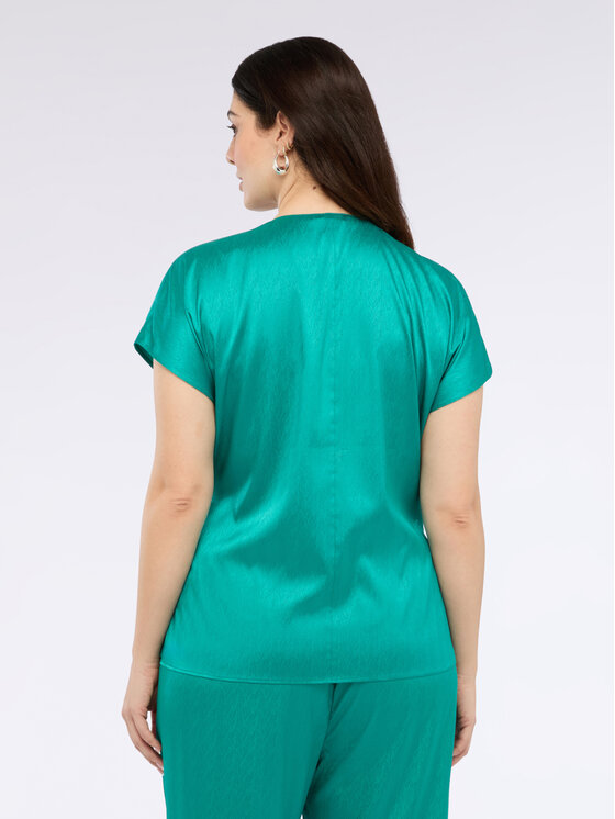 Fiorella Rubino Fiorella Rubino Bluzka 2828T002345N024 Turkusowy Regular Fit