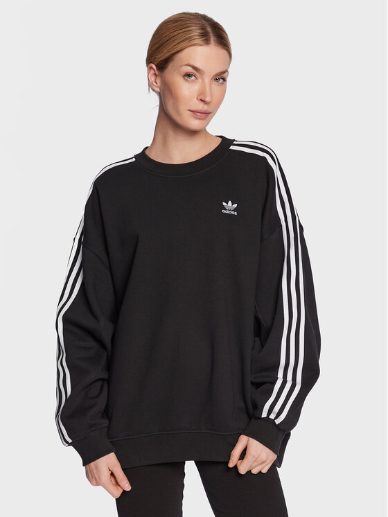 adidas Sweatshirt Adicolor Classics Oversized Sweatshirt IB7444 Noir  Relaxed Fit | Modivo.fr