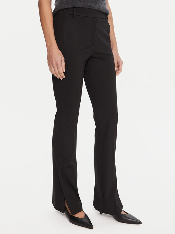 Marella Marella Kalhoty z materiálu Artur 2523786024 Černá Flare Fit