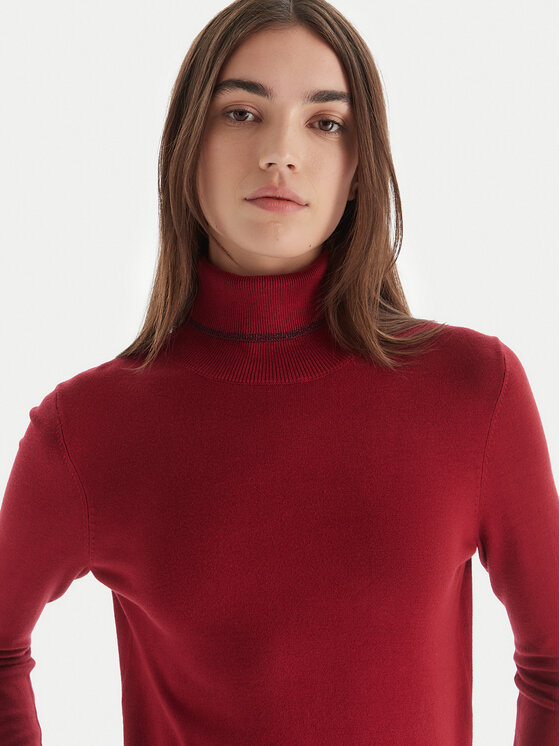 Liu Jo Liu Jo Rollkragenpullover MF5229 MS49I Dunkelrot Regular Fit