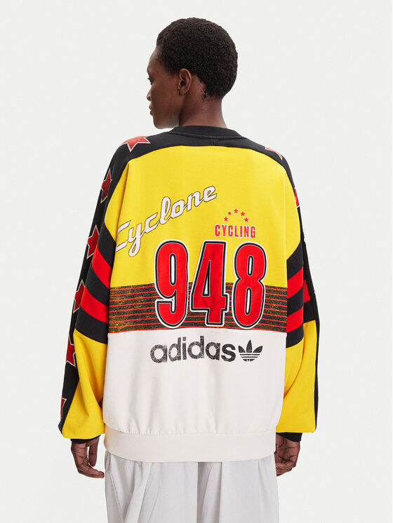 adidas adidas Bluza Archive Cycling JW0147 Żółty Oversize