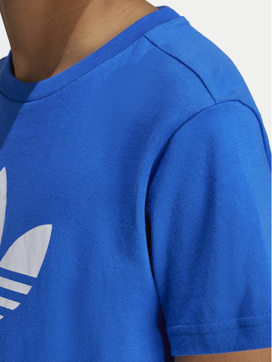 adidas T Shirt adicolor Trefoil IY7425 Blau Regular Fit Modivo