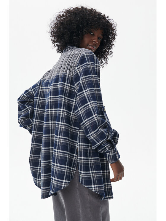 blue shadow blue shadow Koszula Balami Granatowy Regular Fit
