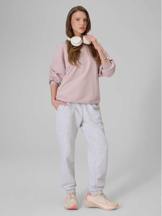 4F 4F Bluza BASIC+ Różowy jasny Loose Fit
