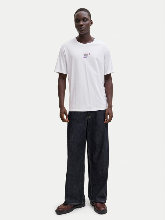 Jack & Jones Jack & Jones Tricou Corp Graphic 12268415 Alb Regular Fit