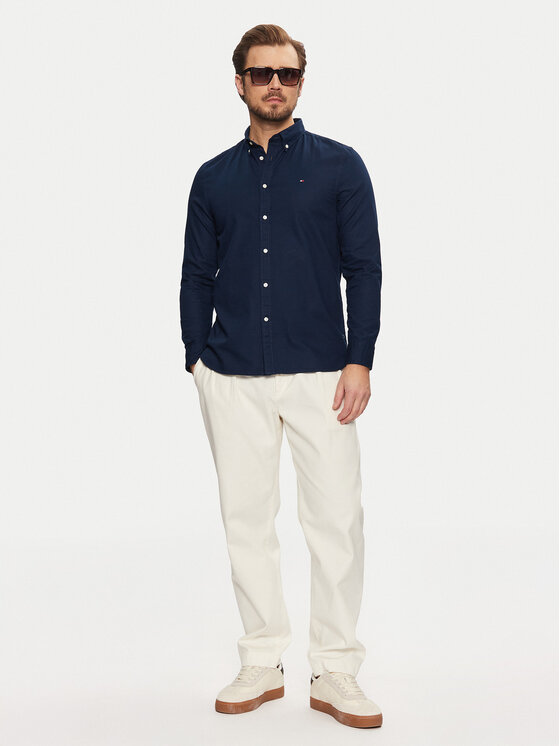 Tommy Hilfiger Tommy Hilfiger Ing Flex Dobby MW0MW37578 Sötétkék Slim Fit