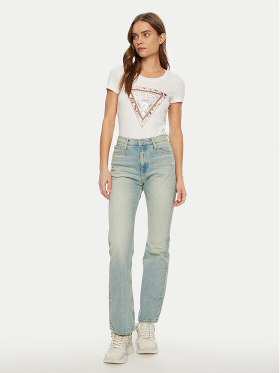 Guess Guess T-shirt W5RI22 J1314 Bijela Regular Fit
