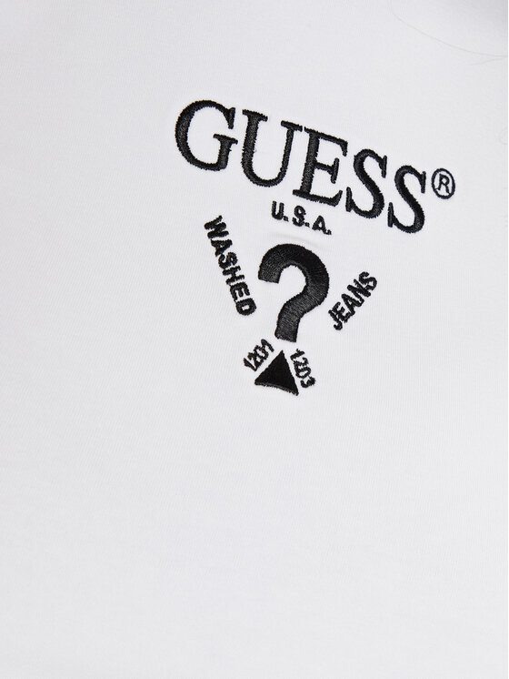 Guess Guess Vsakodnevna obleka V4YK02 KCDH1 Bela Slim Fit