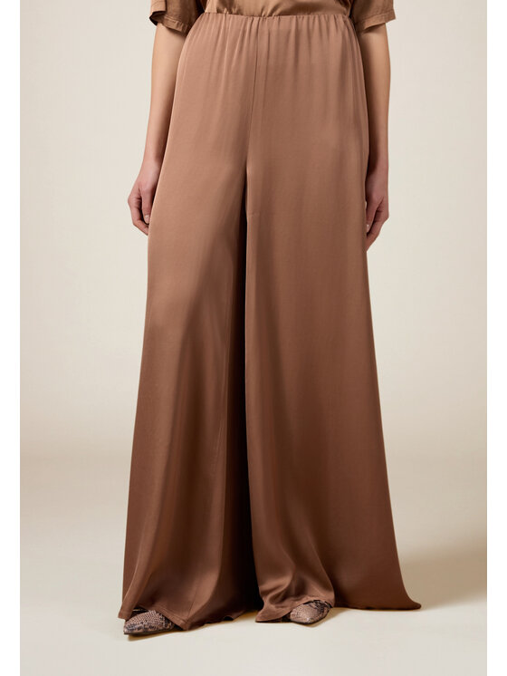 Oltre Oltre Pantaloni di tessuto P280J002368N012 Marrone Baggy Fit