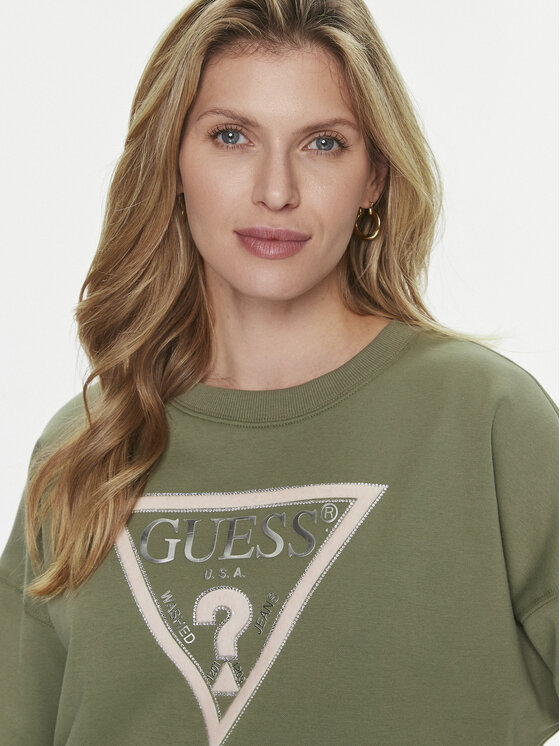Guess Guess Felpa Pony W4RQ13 KC5H2 Verde Regular Fit