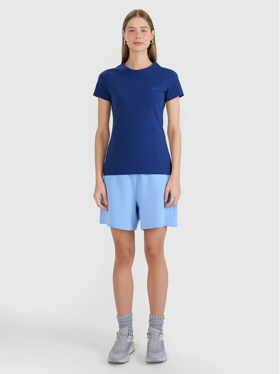 4F 4F T-shirt 4FWMM00TTSHF2255-031S Blu Slim Fit