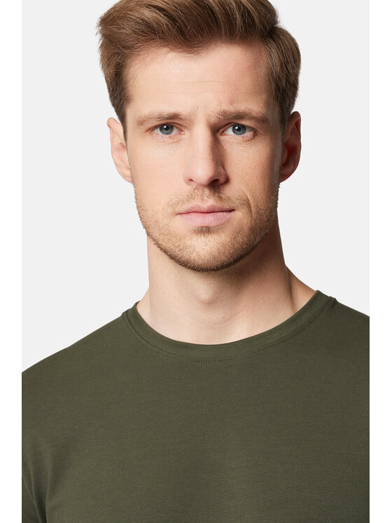 Lancerto Lancerto T-Shirt Jeffrey TS073124000008 Khaki Regular Fit