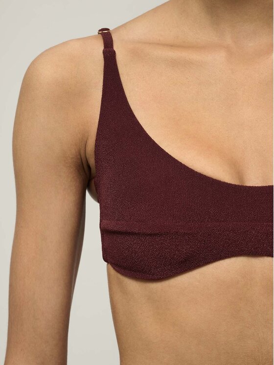 La Mania La Mania Top AURORA Bordová Classic Fit