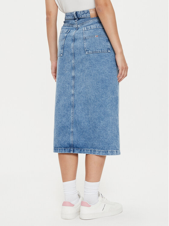 Tommy Jeans Tommy Jeans Džínsová sukňa Claire DW0DW18226 Modrá Regular Fit