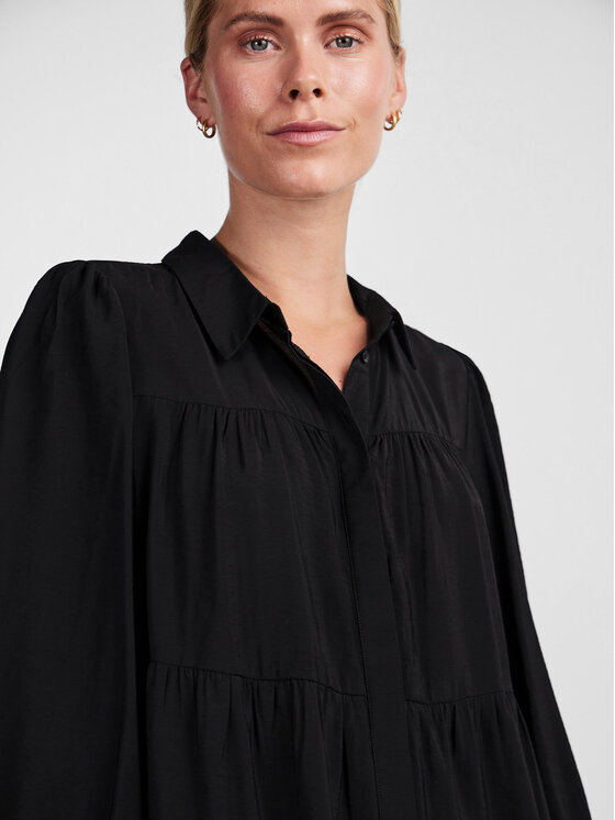 YAS YAS Haljina košulja Pala 26030720 Crna Loose Fit
