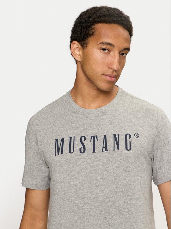 Mustang Mustang T-Shirt Austin 1014695 Szary Regular Fit