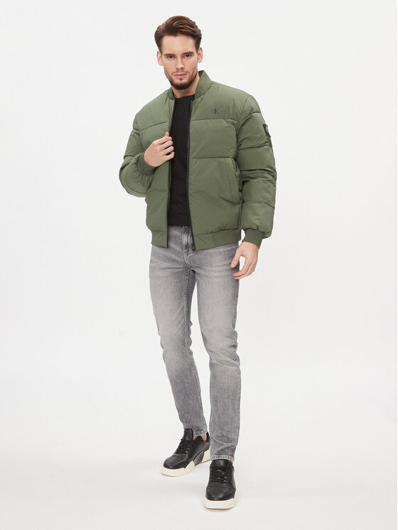 Calvin Klein Jeans Calvin Klein Jeans Bunda pro přechodné období J30J324072 Zelená Regular Fit