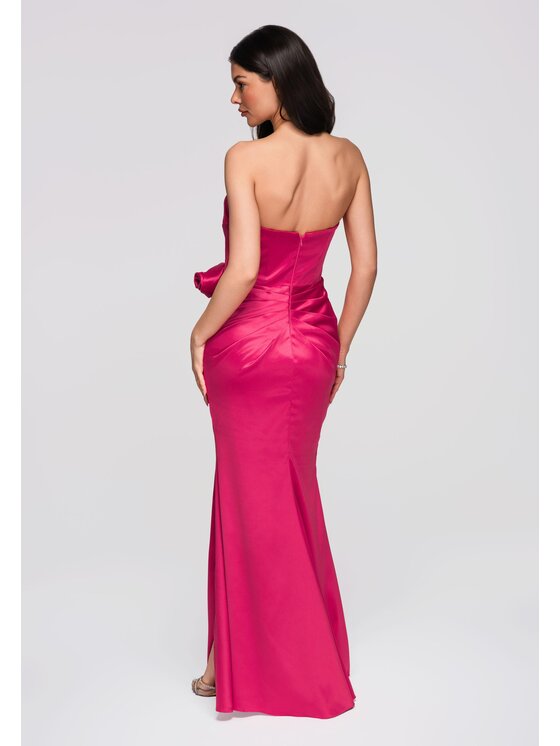 Ombre Ombre Sukienka wieczorowa LA-OM-DLR278 Różowy Slim Fit