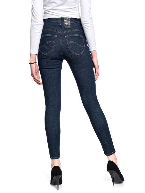 Lee Lee Jeansy SCARLETT ULTRA HI BO Niebieski Skinny Fit