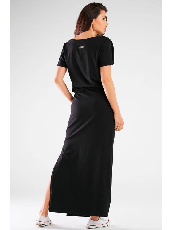 Infinite You Infinite You Sukienka letnia M253 Czarny Basic Fit