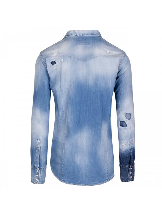 Dsquared2 Dsquared2 džínová košile S74DM0494 S30341 470 Modrá Regular Fit
