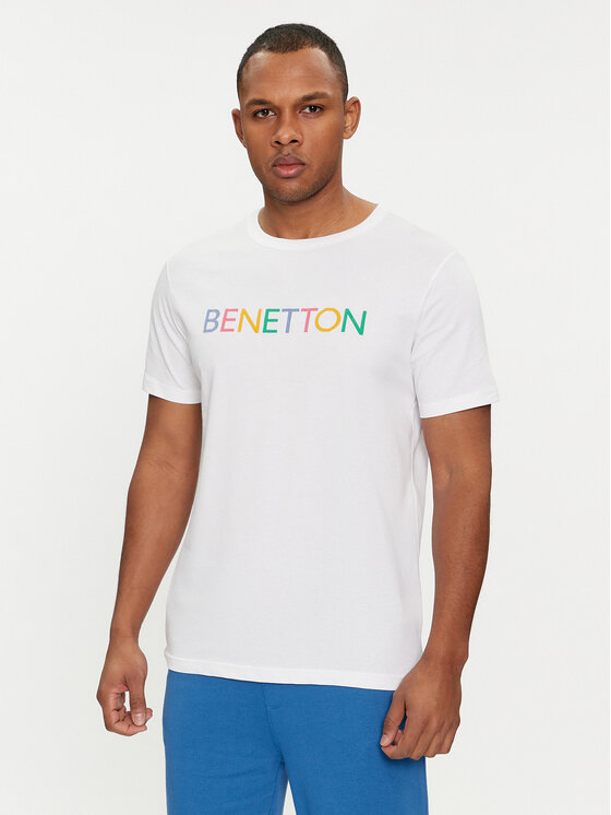 United Colors Of Benetton United Colors Of Benetton T-shirt 3I1XU100A Bijela Regular Fit