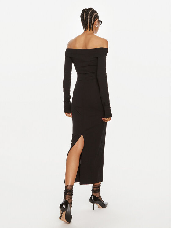 ROTATE ROTATE Φόρεμα κοκτέιλ Pippi 113026100 Μαύρο Slim Fit