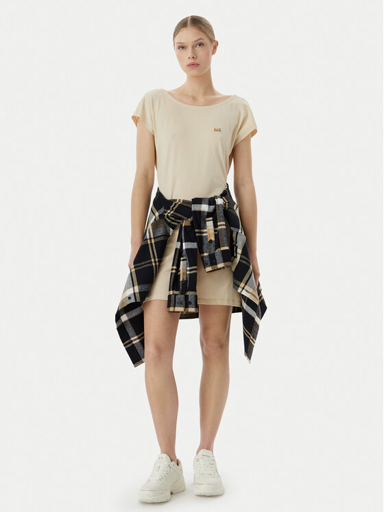 EA7 Emporio Armani EA7 Emporio Armani Sommerkleid 7W001478 AF10373 U1088 Hellbeige Relaxed Fit