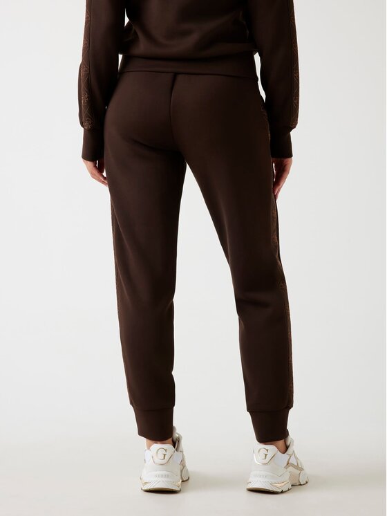 Guess Guess Medžiaginės kelnės 177047 Ruda Slim Fit
