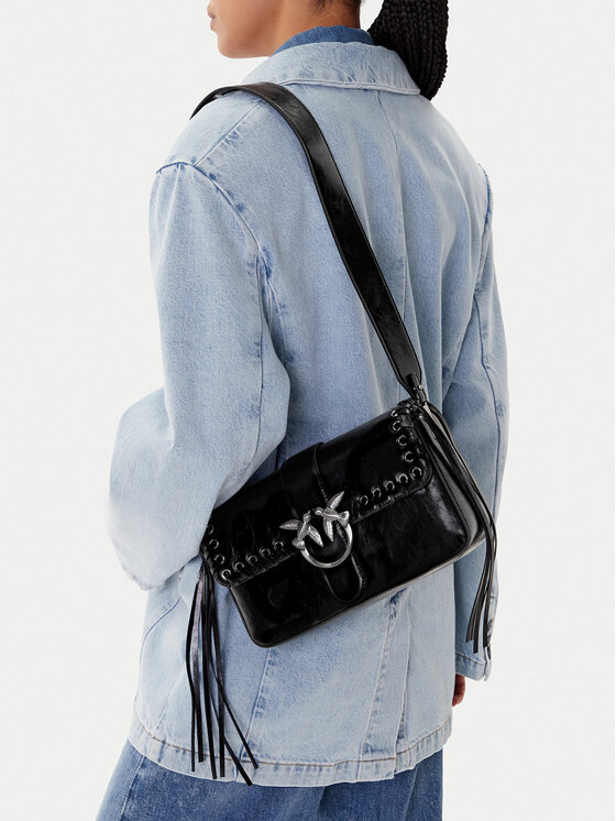 PINKO PINKO Τσάντα Love One Classic Slouchy Fl PE 25 PLTT 104524 A28D Μαύρο