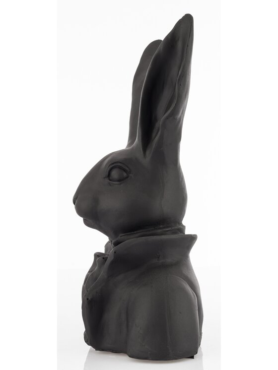 MIAhome MIAhome Figurka Figurka - popiersie królika 29x17x13 cm TORACE - II szarobrązowy Czarny