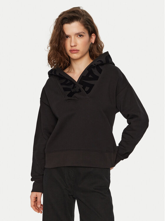 KARL LAGERFELD KARL LAGERFELD Bluză A1W20064 Negru Relaxed Fit