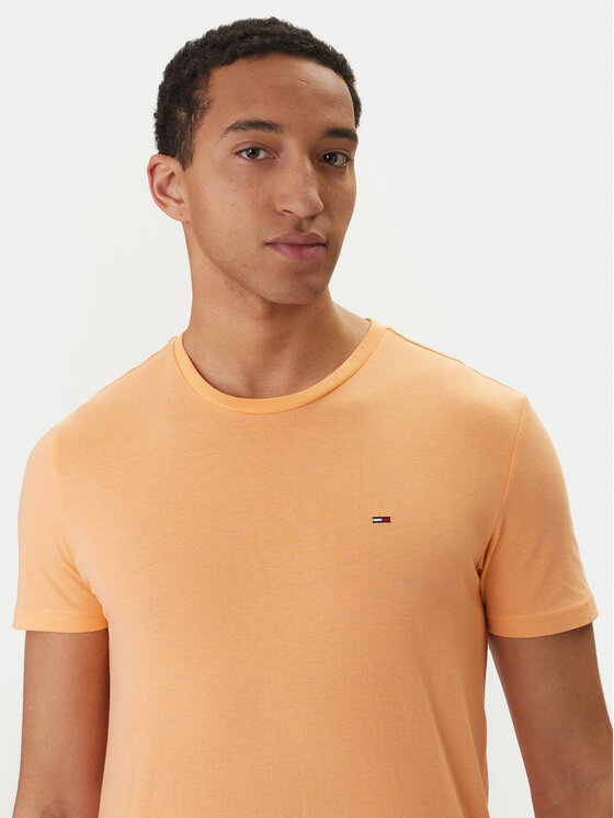Tommy Jeans Tommy Jeans Тишърт DM0DM20363 Оранжев Slim Fit