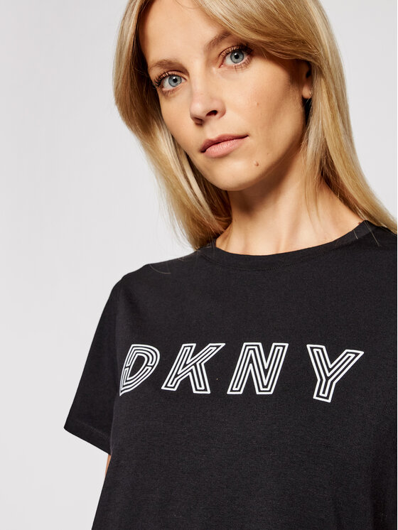 DKNY Sport DKNY Sport T-krekls DP0T7440 Melns Regular Fit