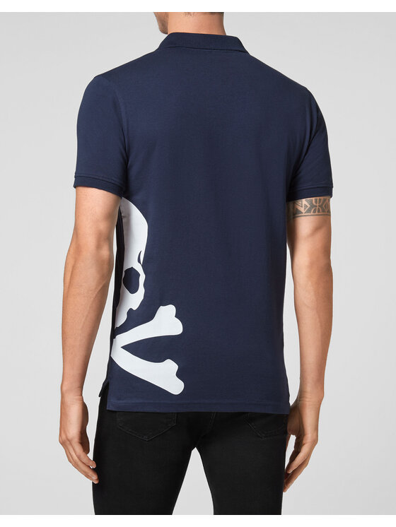 PHILIPP PLEIN PHILIPP PLEIN Polo 6277 Granatowy Slim Fit