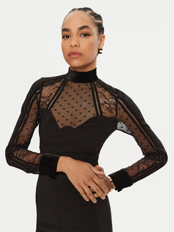 Babylon Babylon Φόρεμα κοκτέιλ EL0701 Μαύρο Slim Fit