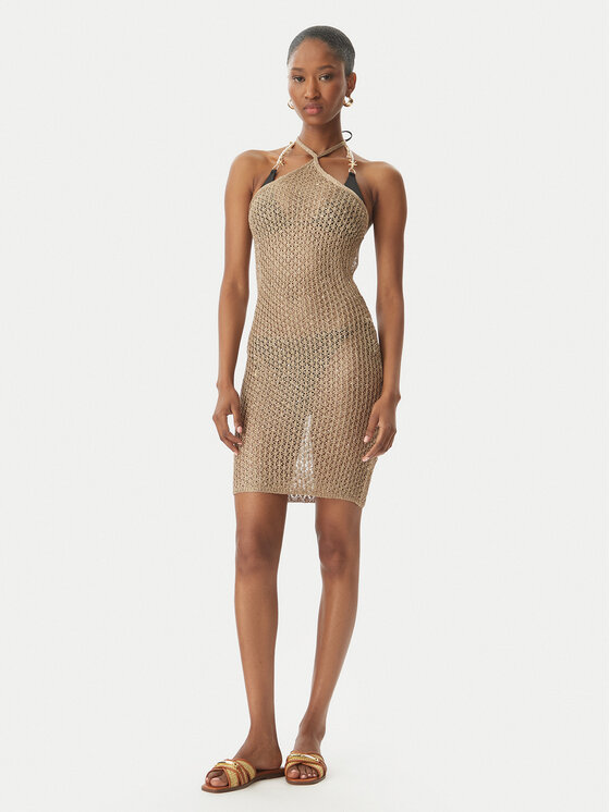 Guess Guess Plážové šaty E6GK05 Z5402 Béžová Regular Fit