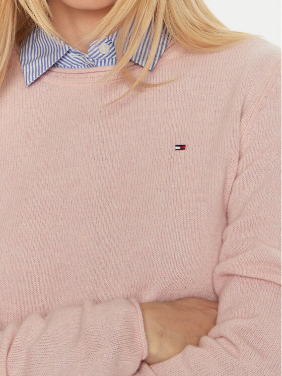 Tommy Hilfiger Tommy Hilfiger Sweter WW0WW44161 Różowy Regular Fit