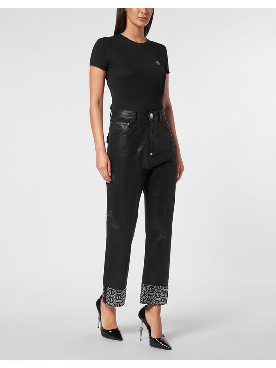 PHILIPP PLEIN PHILIPP PLEIN Džínsy 19697 Čierna Loose Fit