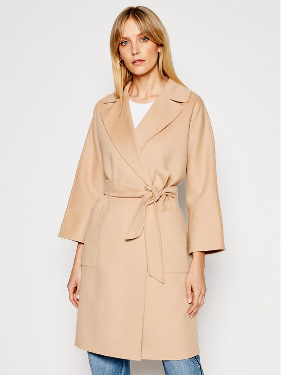 Weekend Max Mara Weekend Max Mara Vilnas mētelis Selz 50110317 Bēšs Regular Fit