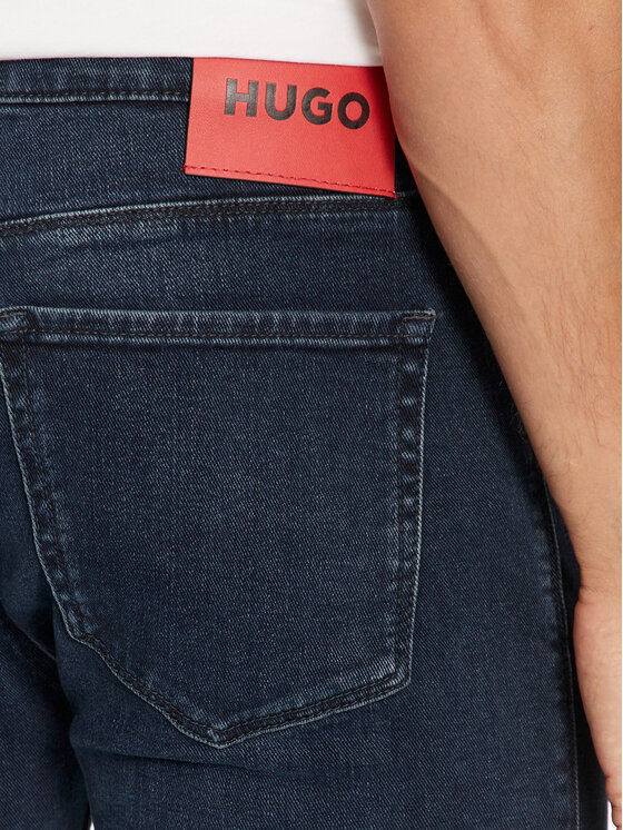 HUGO Hugo Jeans hlače 50522149 Mornarsko modra Slim Fit