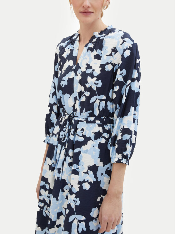 Tom Tailor Tom Tailor Košeľové šaty 1040361 Modrá Regular Fit