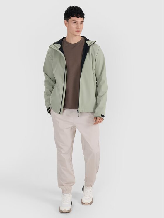 4F 4F Softshellová bunda 4FWSS25TSOFM324-44S Zelená Regular Fit