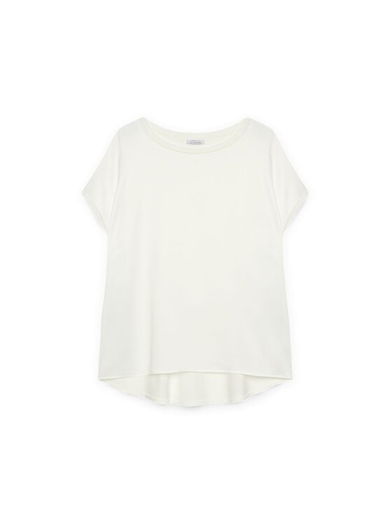 Fiorella Rubino Fiorella Rubino T-shirt G613L708232N011 Bianco A-Line Fit