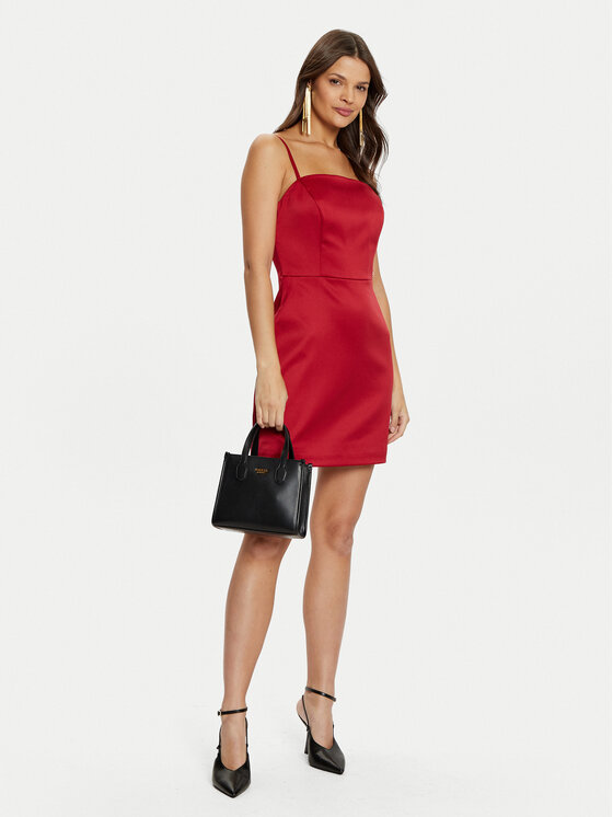 Guess Guess Rochie cocktail W5RK42 WH0M2 Roșu Slim Fit