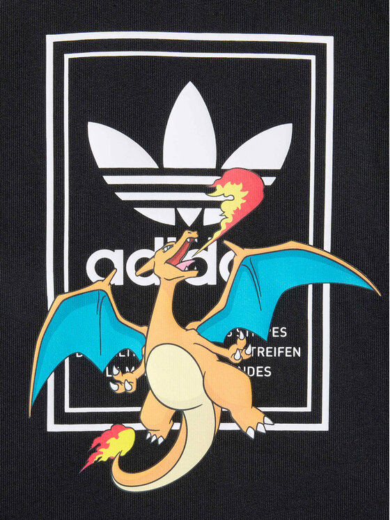 adidas adidas Marškinėlių ir šortų komplektas Pokemon KR4683 Juoda Regular Fit